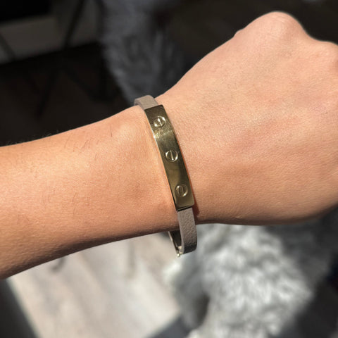 Leather LOVE Bracelet, by Cartier