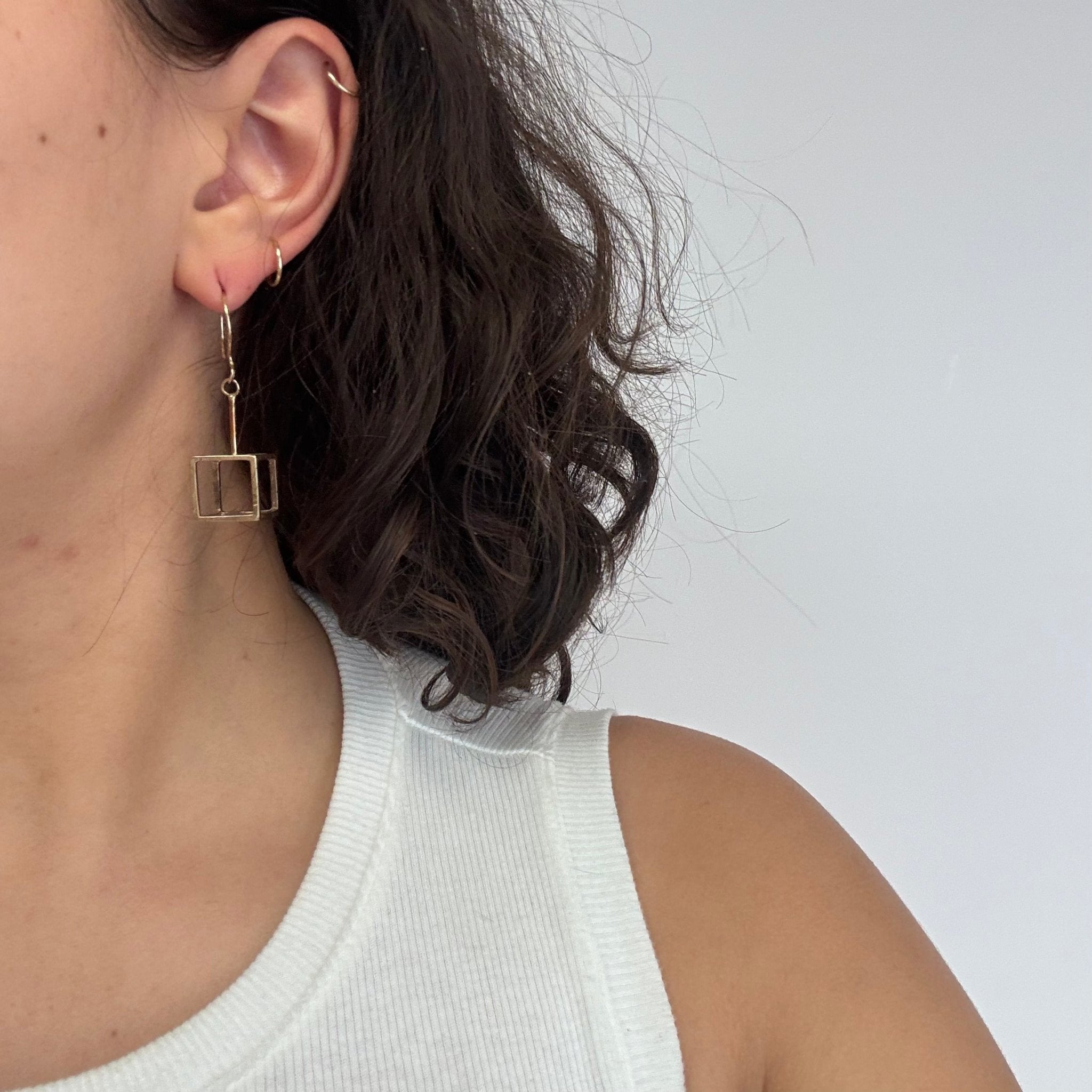Midcentury Cube Earrings