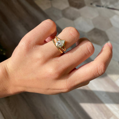 Octagonal Stacker Band, 20kt Yellow Gold