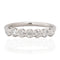 Old European cut diamond seven-stone half-hoop band, .62ctw, platinum