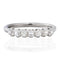 Old mine cut diamond seven-stone half-hoop band, .58ctw, platinum