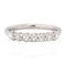 Old mine cut diamond seven-stone half-hoop band, .62ctw, platinum