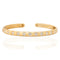 Old mine cut diamond flush set hinged cuff bangle, 4.61ctw, 18K yellow gold