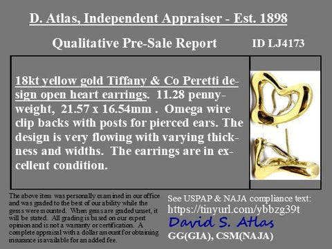Open Heart Earrings (Large) by Tiffany & Co.