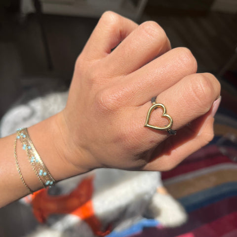 Boucheron Paris open heart rope ring in 18kt yellow gold – alternate view 2