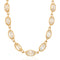 Oval step cut diamond tennis necklace, 20.07ctw, 32 GIA certified diamonds in 18K yellow gold