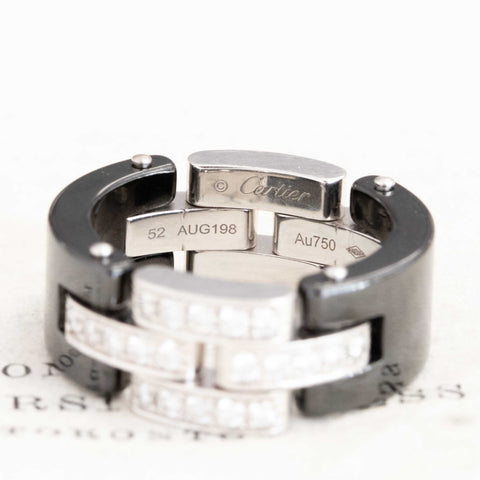 Panthere Maillon Diamond Ceramic Band by Cartier