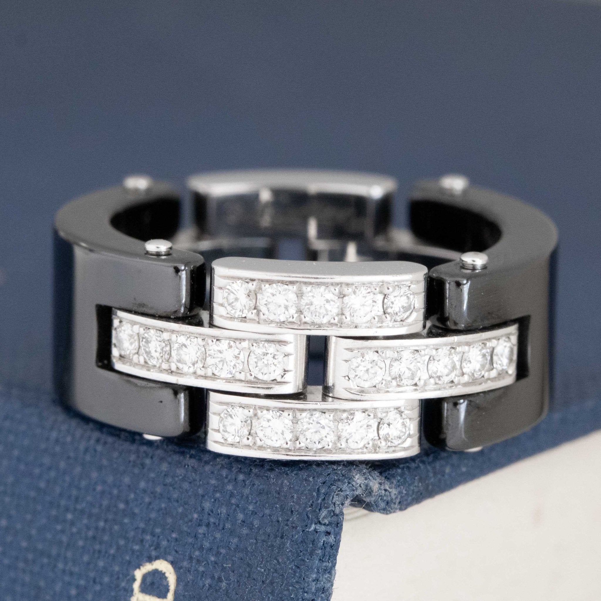 Panthere Maillon Diamond Ceramic Band, by Cartier