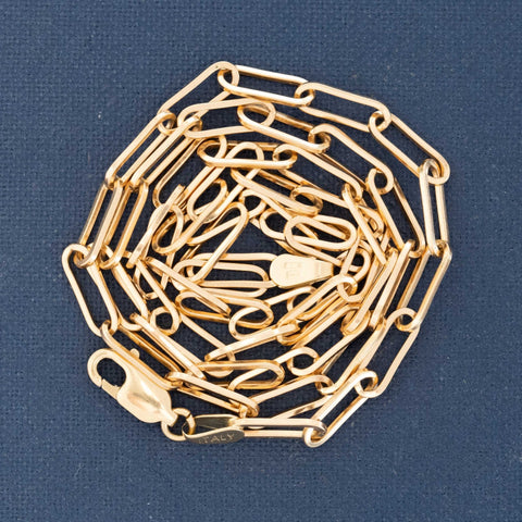 Paper Link Chain Necklace, Italian