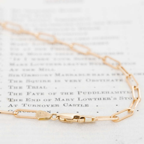 Paper Link Chain Necklace, Italian