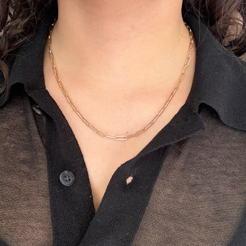 Paper Link Chain Necklace, Italian