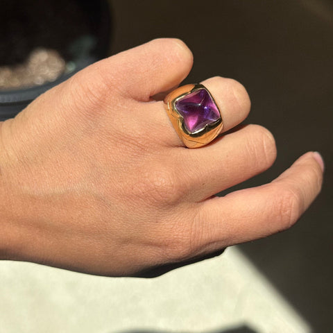 Piramide Amethyst Ring, by Bvlgari