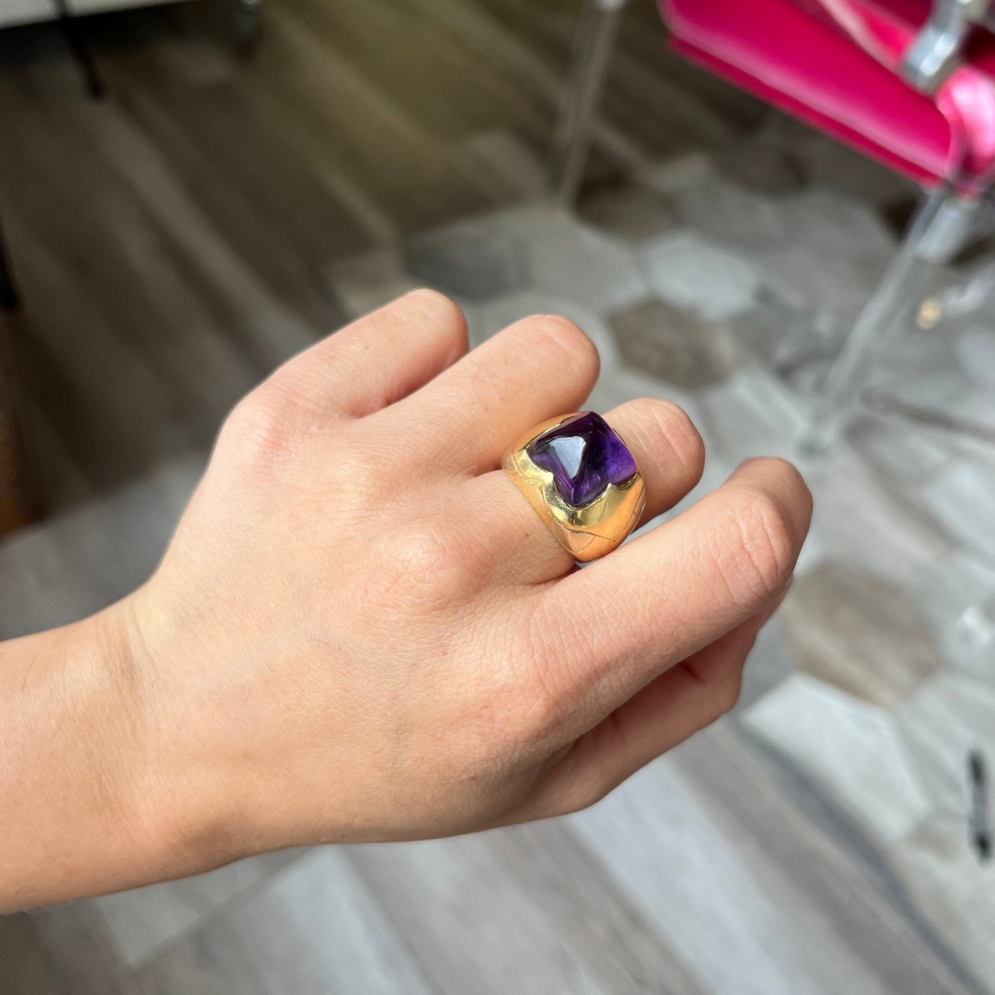 Piramide Amethyst Ring by Bvlgari