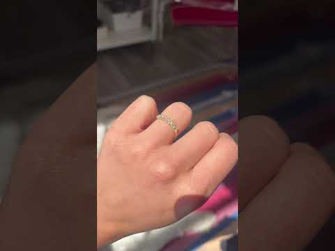 Video of .54ctw Old European Cut Diamond 7-Stone Band, vintage-inspired band with Old European Cut Diamonds, crafted in yellow gold.
