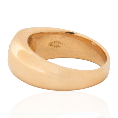 Antique Tiffany & Co. 1.33ct old European cut diamond flush-set solitaire ring in 18kt yellow gold, GIA – alternate view 4