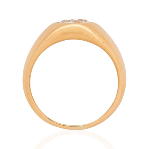 Antique Tiffany & Co. 1.33ct old European cut diamond flush-set solitaire ring in 18kt yellow gold, GIA – alternate view 6