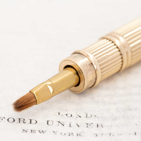 RARE Antique Retractable Makeup Brush, by Cartier London