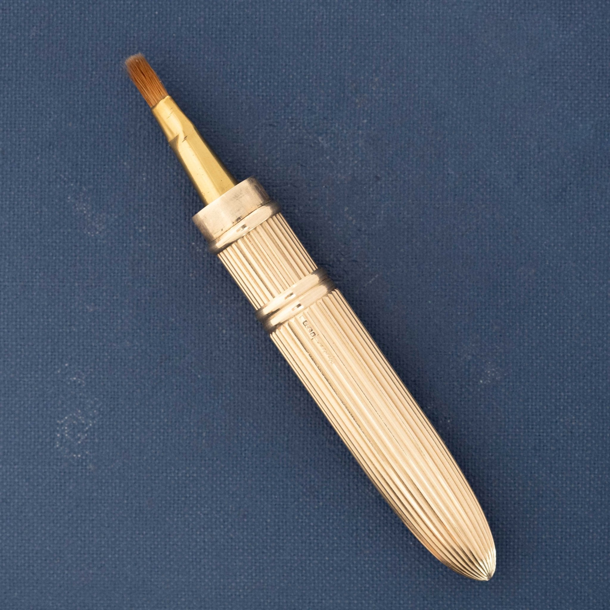 RARE Antique Retractable Makeup Brush, by Cartier London
