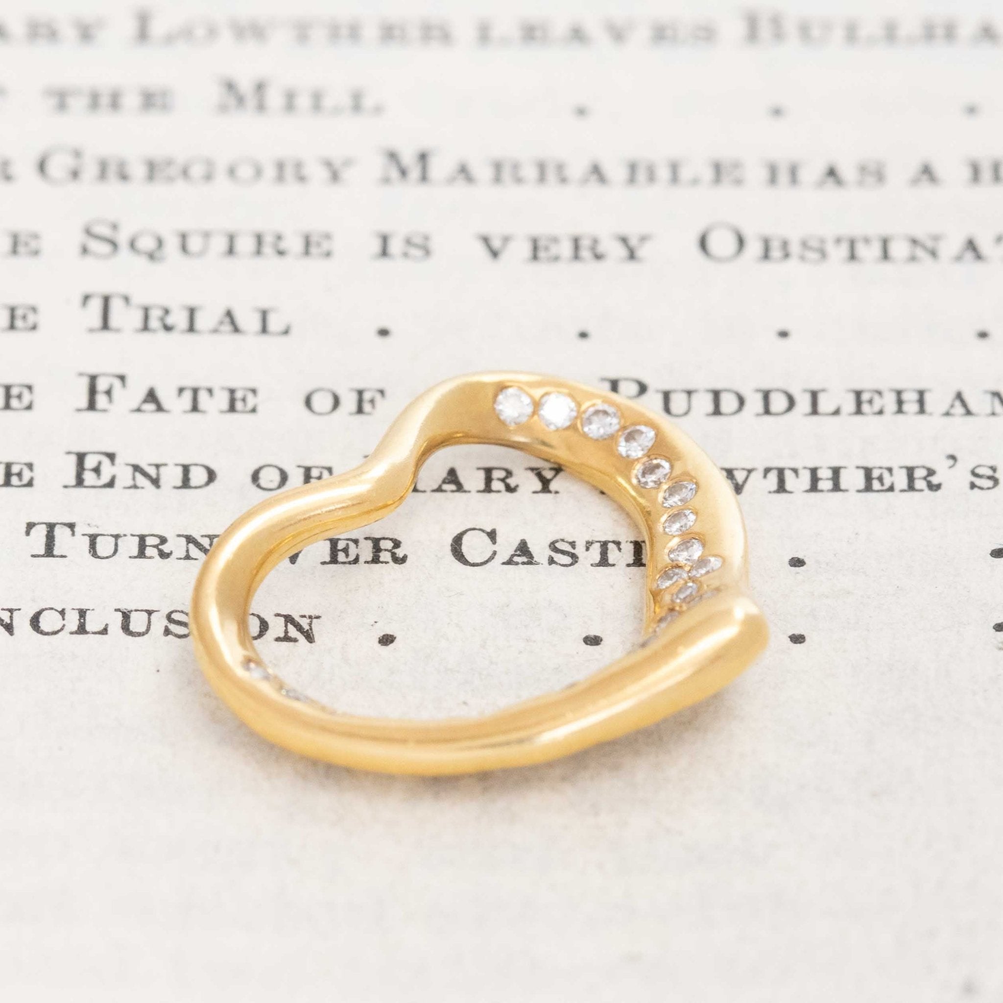 RARE Diamond Heart Pendant, by Elsa Peretti for Tiffany & Co.