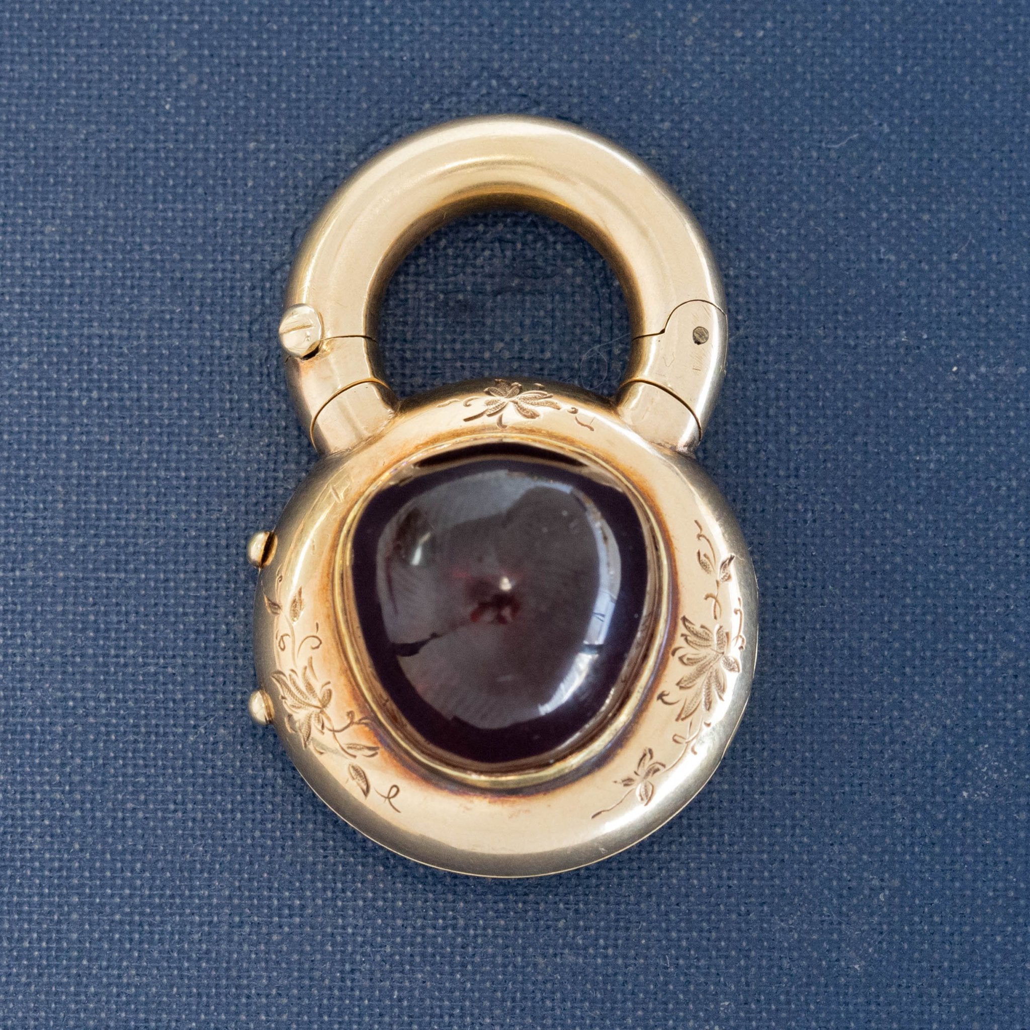 RARE Victorian Carbuncle Garnet Padlock Locket