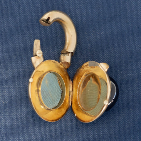 RARE Victorian Carbuncle Garnet Padlock Locket