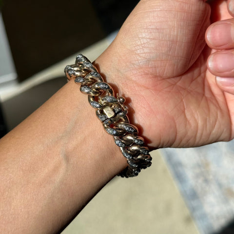 RARE Victorian Diamond Curb Link Bracelet