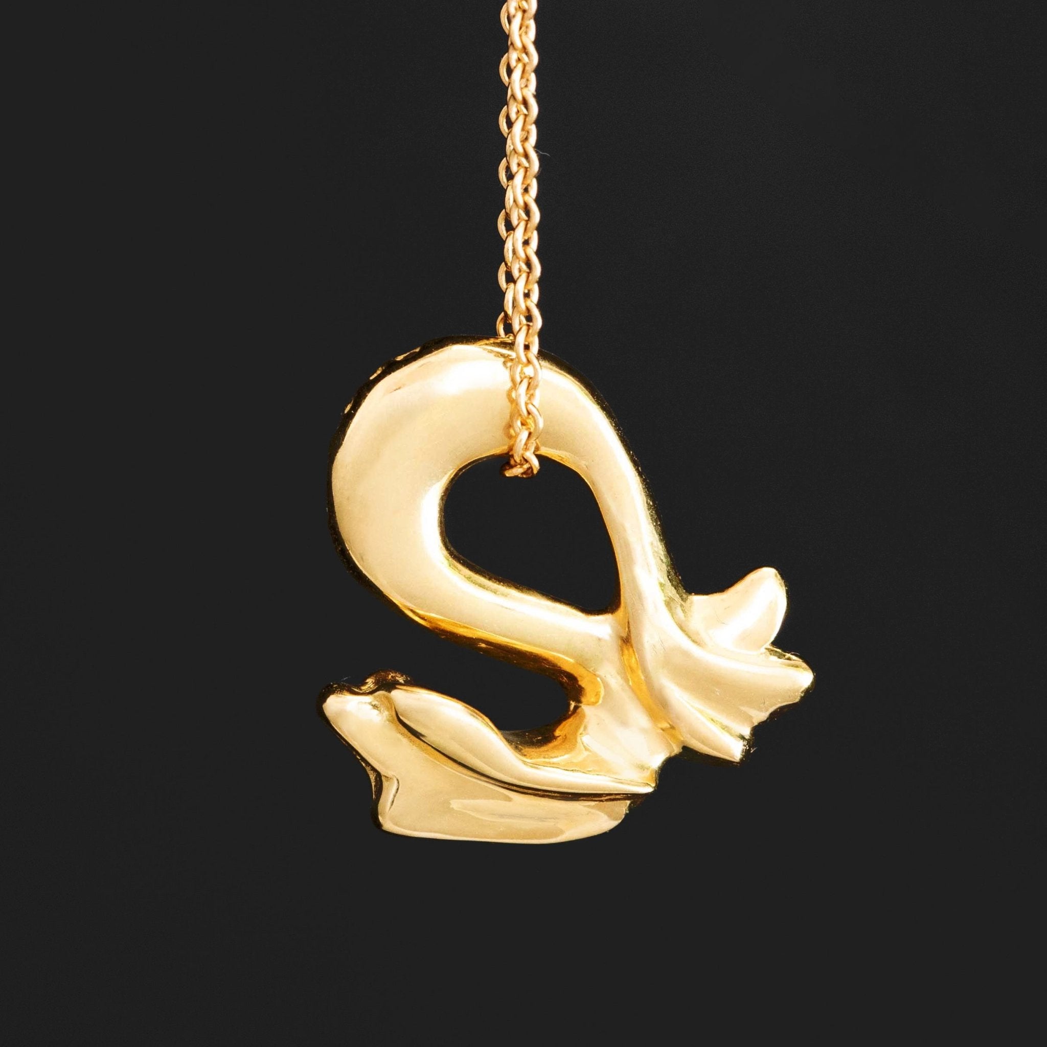 Rare Elsa Peretti Tiffany 18k gold Dragon zodiac pendant from 1980s