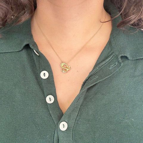 Vintage Peretti Chinese Zodiac Dragon charm in polished yellow gold