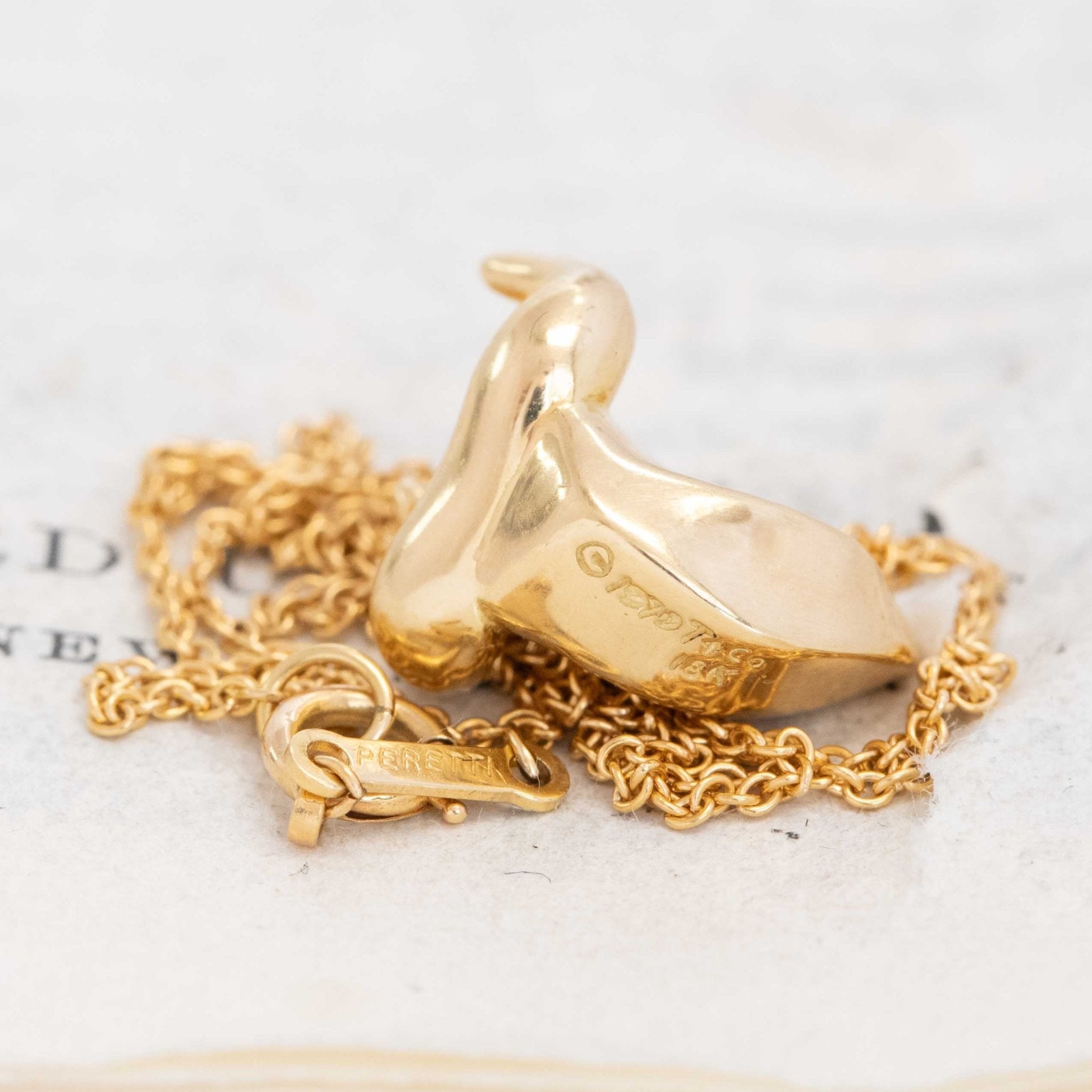 1980s Tiffany Peretti Ox charm in 18k yellow gold