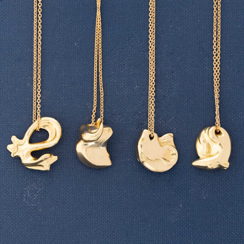 Sculptural gold Ox pendant from Peretti’s zodiac collection