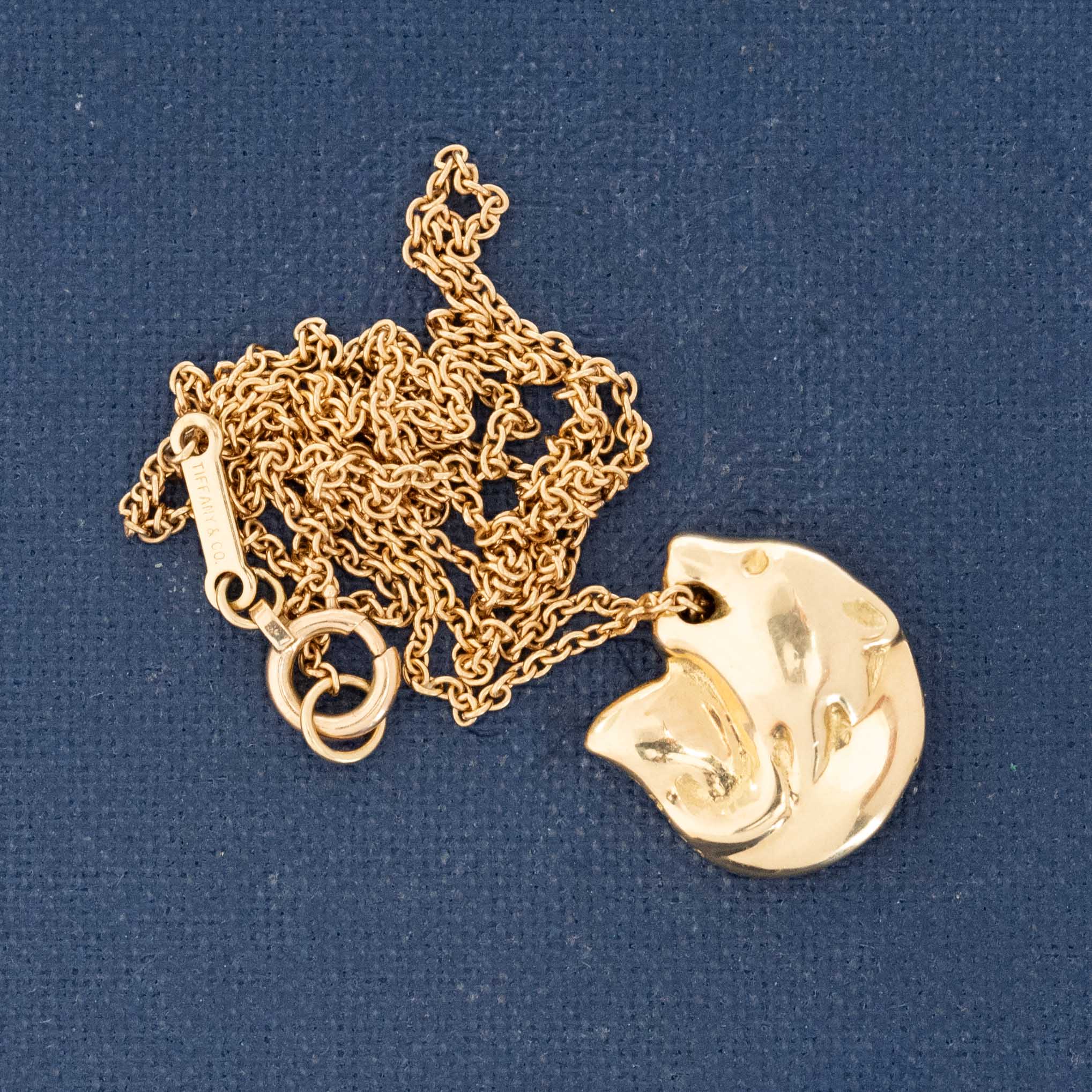 Hard-to-find Peretti zodiac Tiger pendant on gold chain