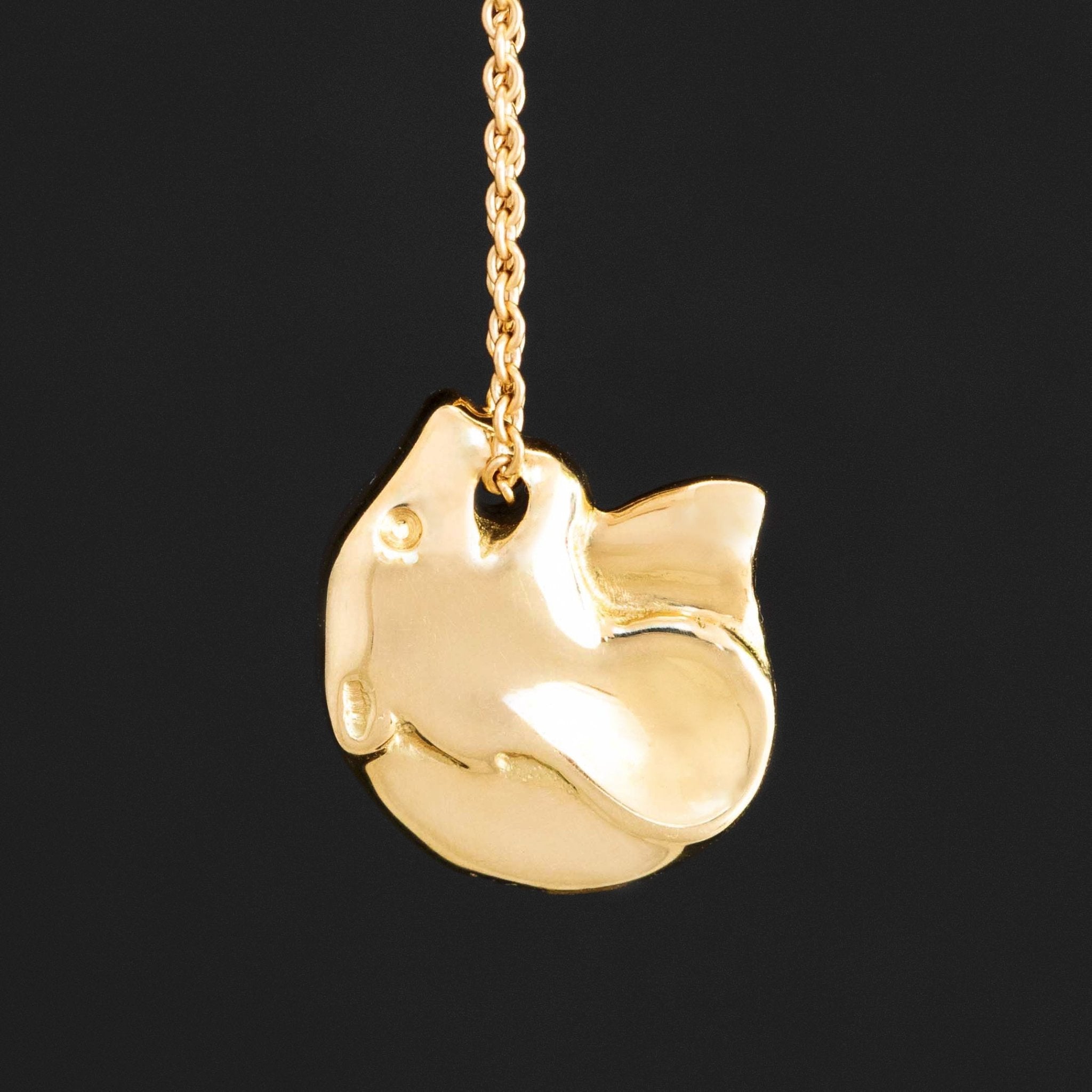Vintage Elsa Peretti Tiffany 18k Tiger zodiac pendant from 1980s
