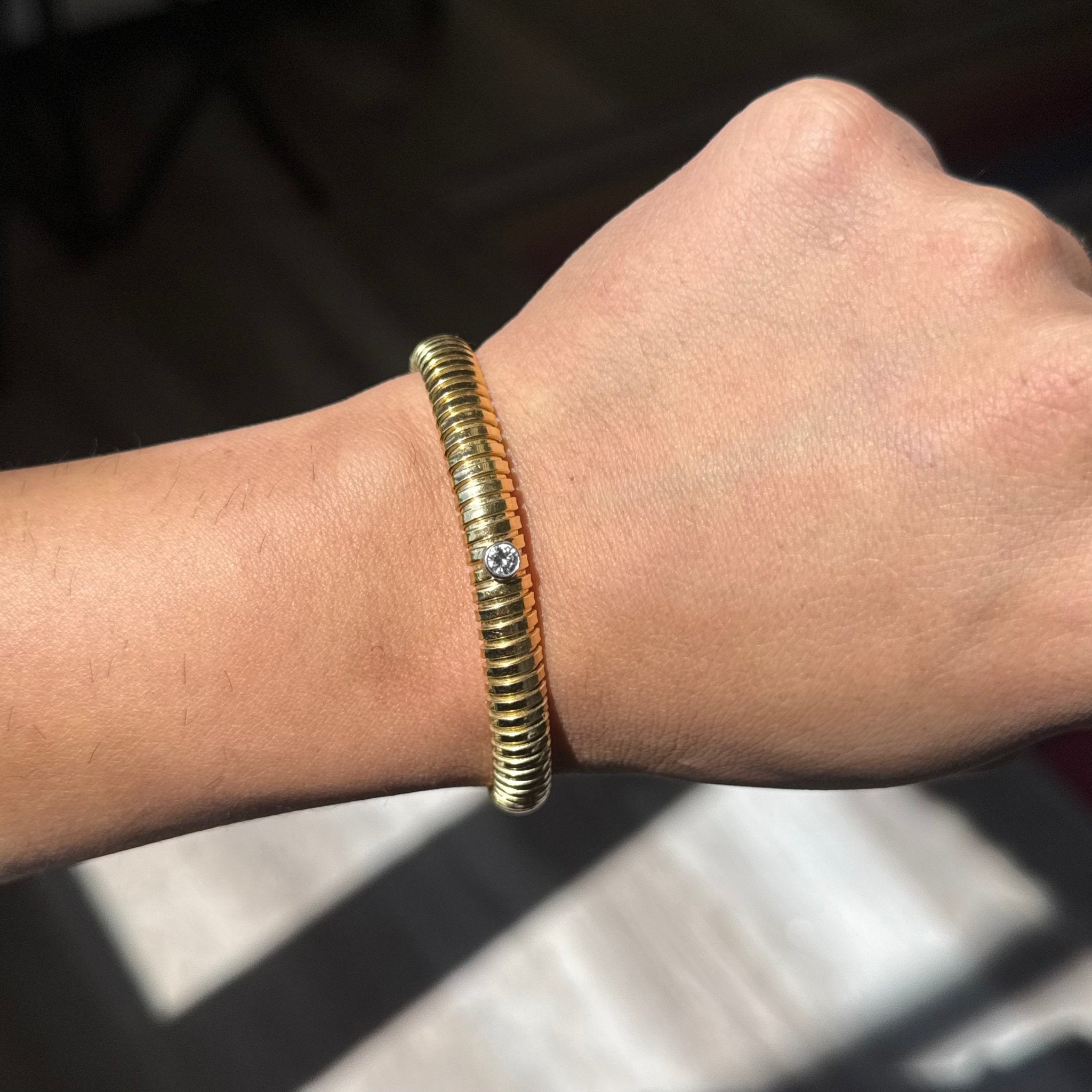 RARE Vintage Diamond Tubogas Bracelet, by Paloma Picasso for Tiffany & Co.