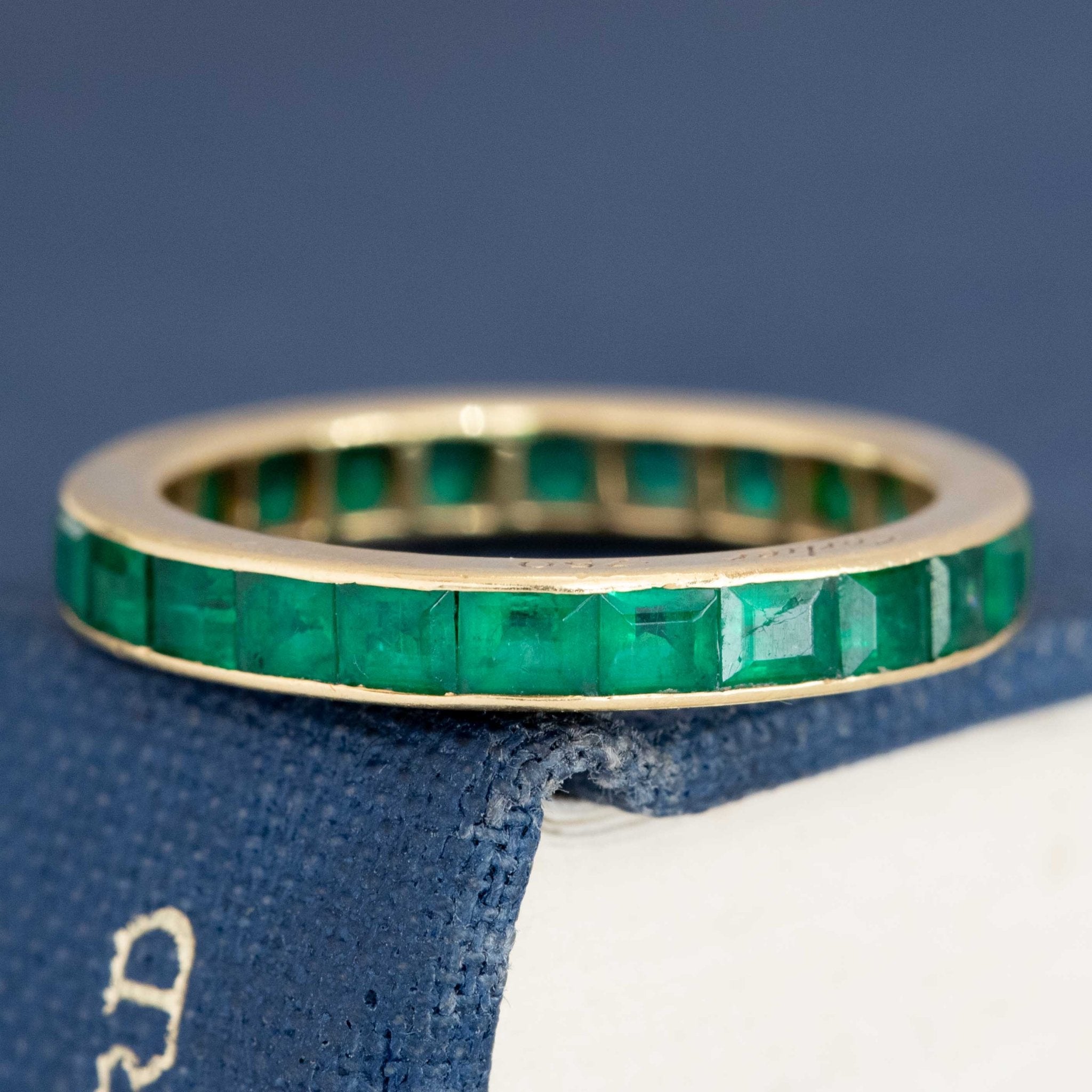 2.04ctw RARE Vintage Emerald Eternity Band, by Cartier London
