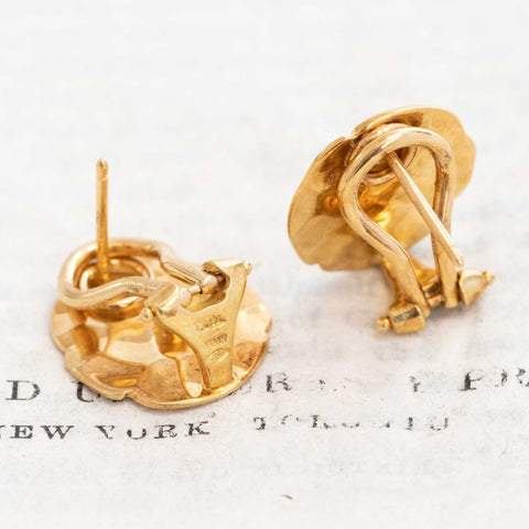 RARE Vintage Frog on Lilly Pad Earrings, by Tiffany & Co.