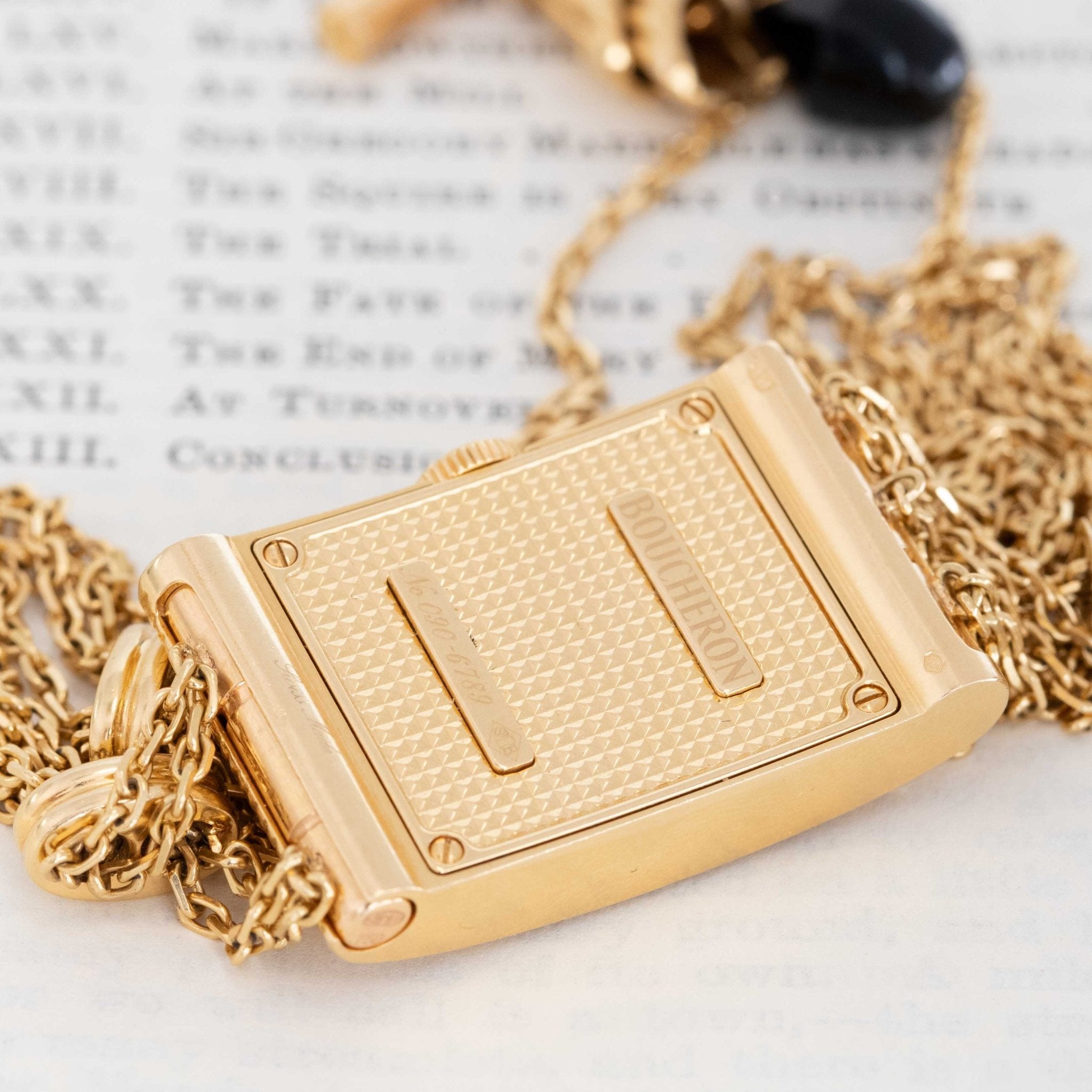 old Boucheron chatelaine watch necklace Parisian design