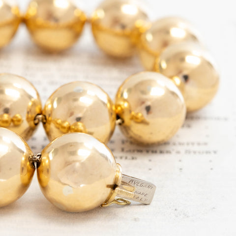 RARE Vintage Gold Sphere Necklace, by Bvlgari