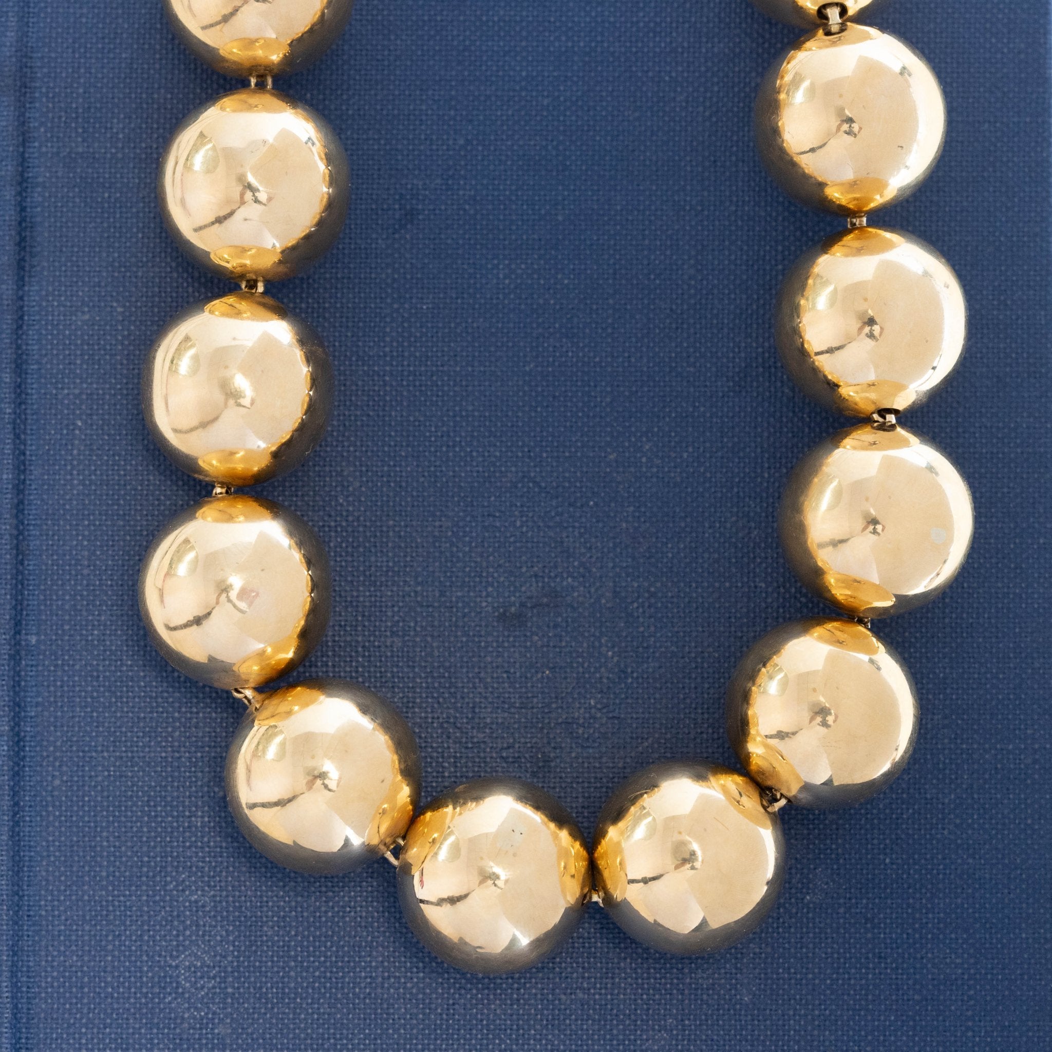 Rare vintage BVLGARI gold ball necklace by Carlo Weingrill in 18k yellow gold