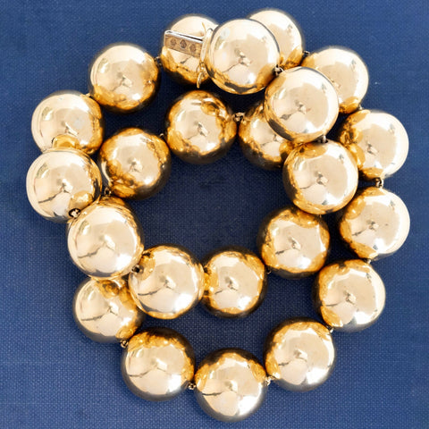 RARE Vintage Gold Sphere Necklace, by Bvlgari
