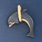 Rare vintage Cartier dolphin pendant leaping over an 18kt yellow gold hoop