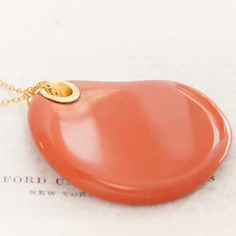 RARE Vintage Jasper Touch Stone Pendant, by Elsa Peretti for Tiffany & Co.