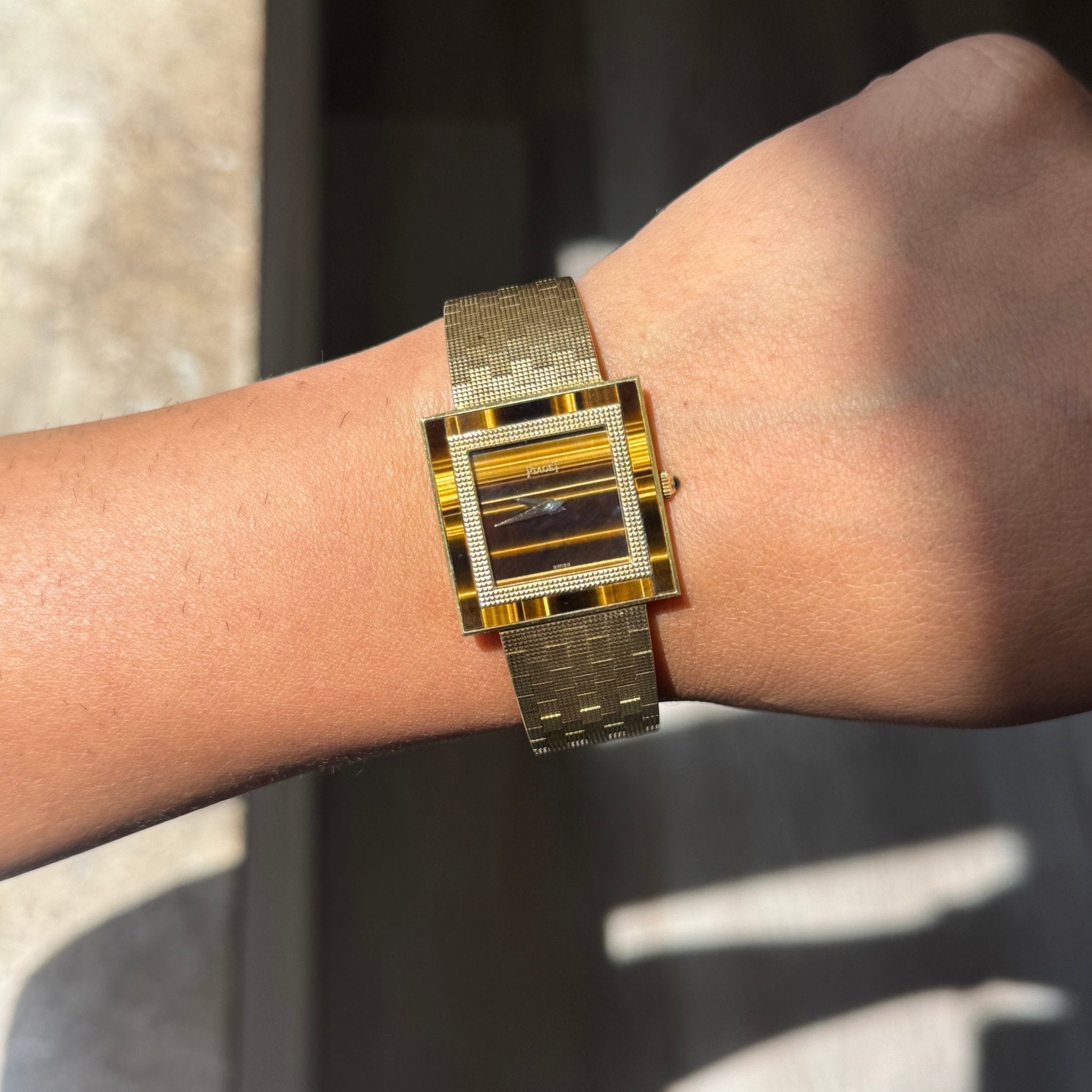 RARE Vintage "Protocole" Tigers Eye Watch, by Piaget