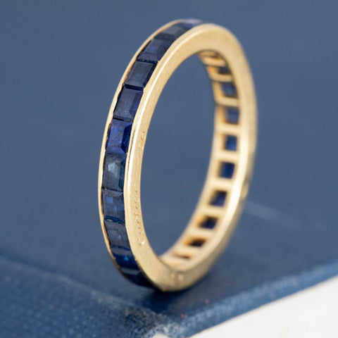 2.30ctw RARE Vintage Sapphire Eternity Band, by Cartier London