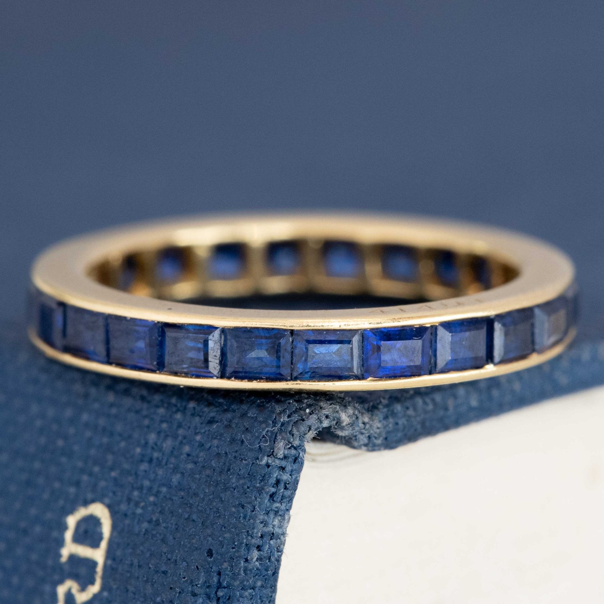 2.30ctw RARE Vintage Sapphire Eternity Band, by Cartier London