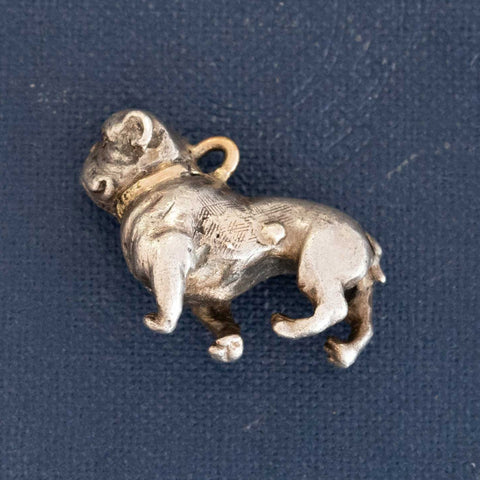 RARE Vintage Single Cut Diamond Bulldog Charm
