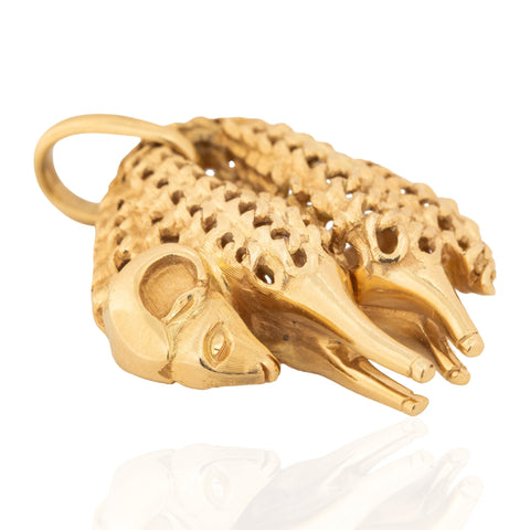 Vintage Cartier Toison d'Or Golden Fleece pendant in 18kt yellow gold – alternate view 4