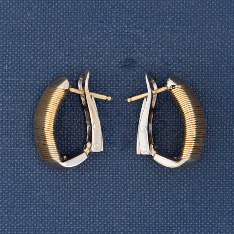 RARE Vintage Wire Hoop Earrings, by George L'Enfant for Hermes