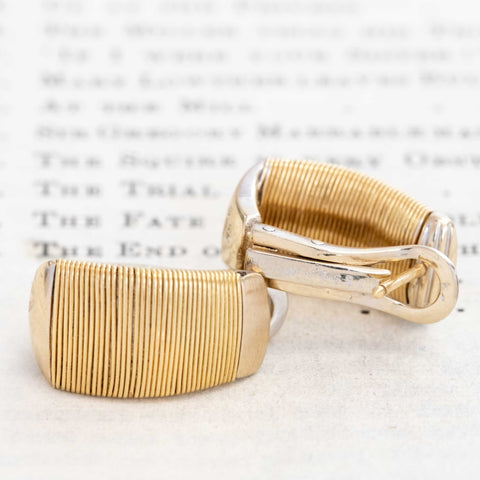 RARE Vintage Wire Hoop Earrings, by George L'Enfant for Hermes