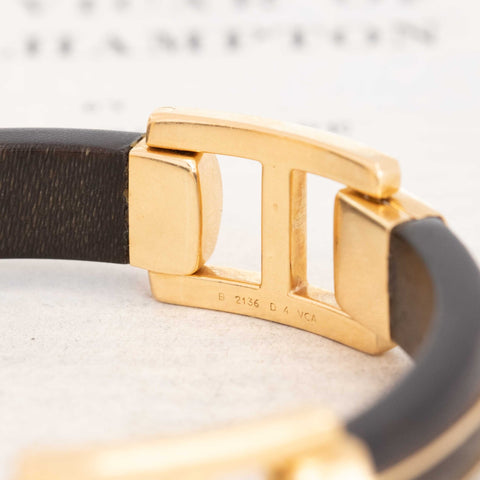RARE Vintage Wood & Gold Bracelet, by Van Cleef & Arpels
