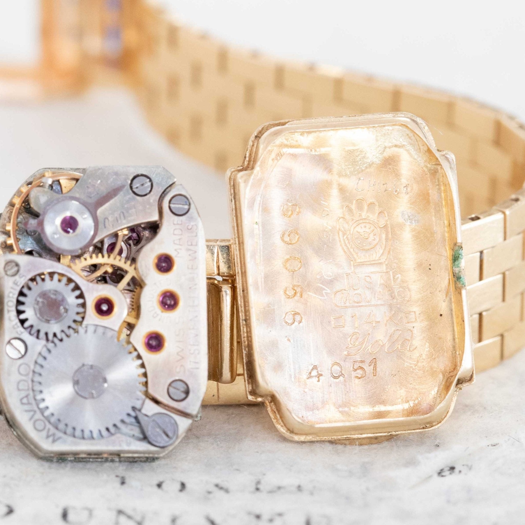 Sapphire and diamond accented Tiffany vintage watch